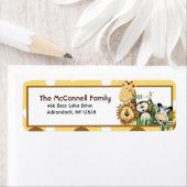 DE ZOO CREW (GEEL) AFDRUKBARE ADRESETIKETTEN ETIKET (Insitu)