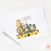 DE ZOO CREW (GEEL) SQUARE Favor Sticker (Envelop)