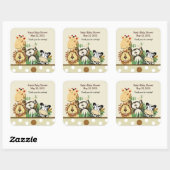 De Zoo Crew SQUARE Favor Sticker - Tan (Vel)