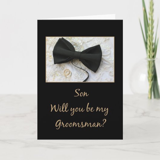 De zoon gelieve te zijn mijn Groomsman - (Voorkant)