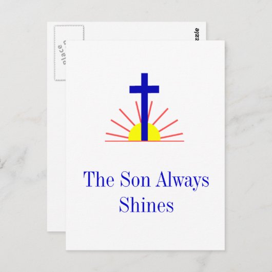 De zoon Shines Briefkaart (Voorkant / Achterkant)