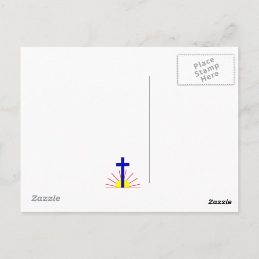 De zoon Shines Briefkaart (Achterkant)