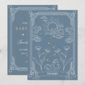 De zoon | Tarot Baby shower Uitnodiging (Voorkant / Achterkant)