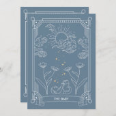 De zoon | Tarot Baby shower Uitnodiging (Voorkant / Achterkant)