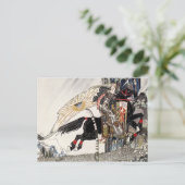 De zoon van de weduwe: De Lad die op het zwarte pa Briefkaart (Staand voorkant)