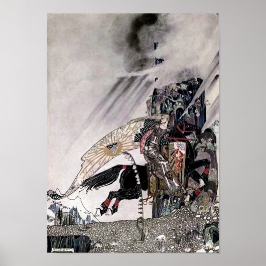 De zoon van de weduwe door Kay Nielsen Print (Voorkant)