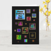 DE ZOON VAN VADERDAG - ABSTRACTE VIERKANTEN KAART (Gele Bloem)