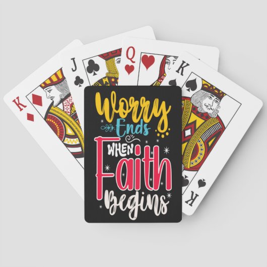 DE ZORG EINDIGT WANNEER FAITH BEGINT POKERKAARTEN (Achterkant)