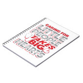 De zorg voor kleine mensen neemt grote harten notitieboek (Linkerzijde)