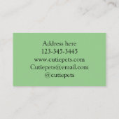 De zorgverlener voegt naamadrestekst toe visitekaartje (Achterkant)