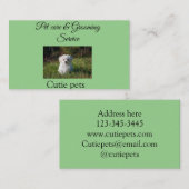 De zorgverlener voegt naamadrestekst toe visitekaartje (Voorkant / Achterkant)