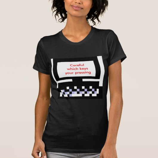 De zorgvuldige Computer van de Afbeeldingen van de T-shirt (Voorkant)