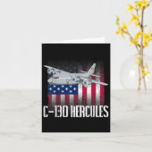 De zoute veteraan C-130 Hercules Amerikaanse vlag  Kaart (Gele Bloem)