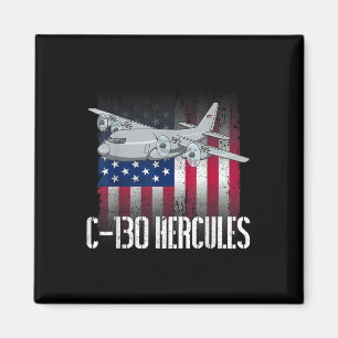 De zoute veteraan C-130 Hercules Amerikaanse vlag  Magneet