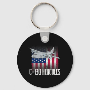 De zoute veteraan C-130 Hercules Amerikaanse vlag  Sleutelhanger