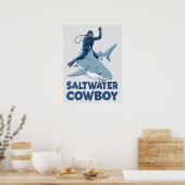 De Zoutwater Cowboy Poster (Keuken)
