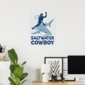 De Zoutwater Cowboy Poster (Thuiskantoor)