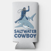 De Zoutwater Cowboy Seltzer Blikjeskoeler (Achterkant)