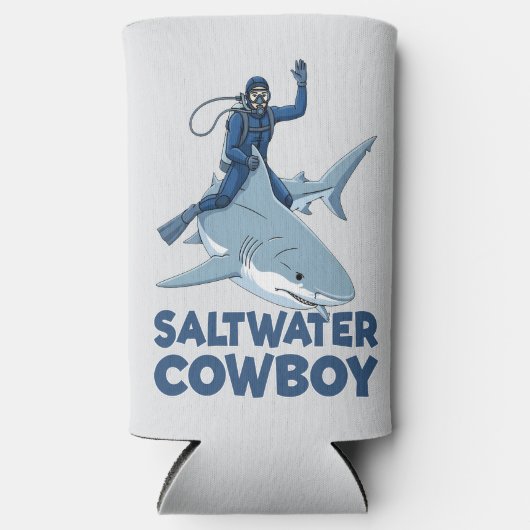 De Zoutwater Cowboy Seltzer Blikjeskoeler (Voorkant)