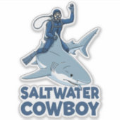 De Zoutwater Cowboy Sticker (Voorkant)