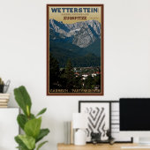 De Zugspitze boven Garmisch-Partenkirchen Poster (Thuiskantoor)