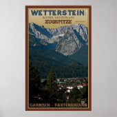 De Zugspitze boven Garmisch-Partenkirchen Poster (Voorkant)