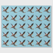 De Zuid-Afrikaanse gekroonde kraan in de middenvlu Cadeaupapier (Vlak)