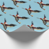 De Zuid-Afrikaanse gekroonde kraan in de middenvlu Cadeaupapier (Hoek)