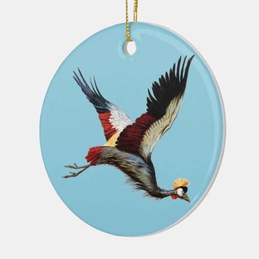 De Zuid-Afrikaanse gekroonde kraan in de middenvlu Keramisch Ornament (Links)