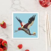 De Zuid-Afrikaanse gekroonde kraan in de middenvlu Servet (Insitu)