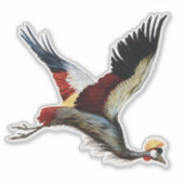 De Zuid-Afrikaanse gekroonde kraan in de middenvlu Sticker (Voorkant)