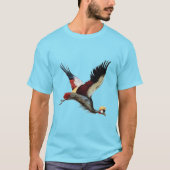 De Zuid-Afrikaanse gekroonde kraan in de middenvlu T-shirt (Voorkant)