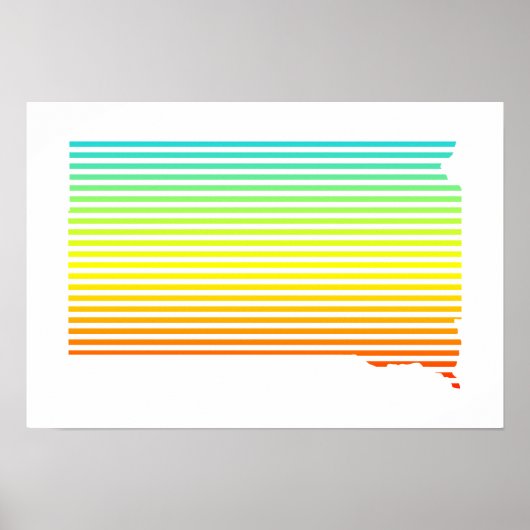 de zuid dakota chill fade poster (Voorkant)