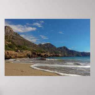 De zuidelijke kust van het eiland Kreta, Griekenla Poster