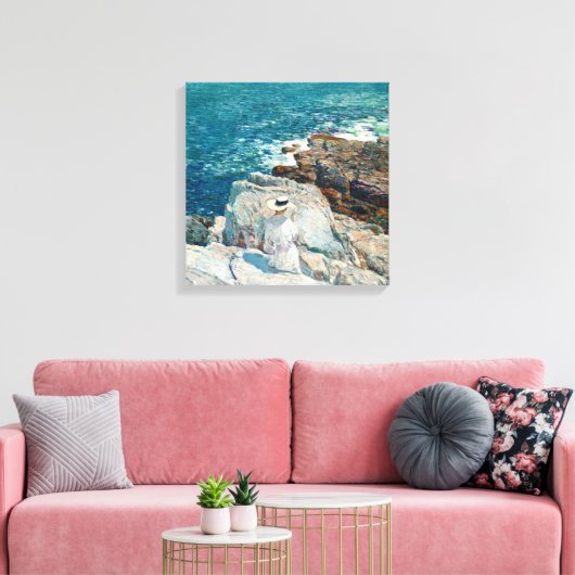 De zuidelijke randen, Appledore, van Childe Hassam Canvas Afdruk (Insitu (Woonkamer))