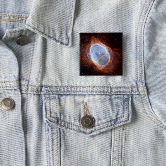 De Zuidelijke Ring Nebula Vierkante Button 5,1 Cm (In situ)