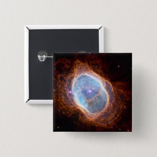 De Zuidelijke Ring Nebula Vierkante Button 5,1 Cm (Voorkant /achterkant)