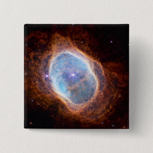 De Zuidelijke Ring Nebula Vierkante Button 5,1 Cm (Voorkant)