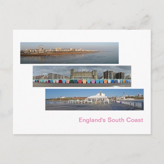 De Zuidkust van Engeland Panoramas Briefkaart (Voorkant)