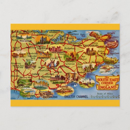 De Zuidoosthoek van Engeland Briefkaart (Voorkant)