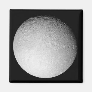 De zuidpool van de maan van Saturnus Tethys Magneet