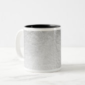 De zuidpool van de maan van Saturnus Tethys Tweekleurige Koffiemok (Voorkant links)