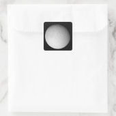 De zuidpool van de maan van Saturnus Tethys Vierkante Sticker (Tas)