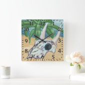 De zuidwestelijke Abstracte Schedel van de Koe Vierkante Klok (Huis)