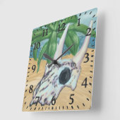 De zuidwestelijke Abstracte Schedel van de Koe Vierkante Klok (Hoek)