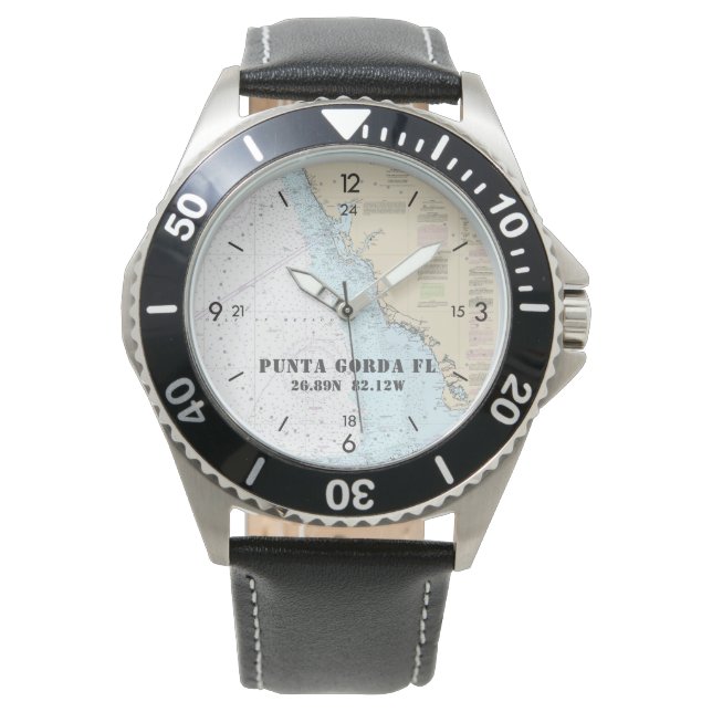 De zuidwestelijke FL van de Nautical Latitude Long Horloge (Voorkant)