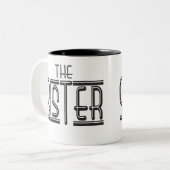 "DE" ZUS TWEEKLEURIGE KOFFIEMOK (Voorkant links)