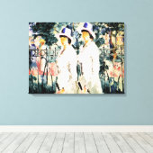 De zussen canvas afdruk (Insitu (Houten vloer))