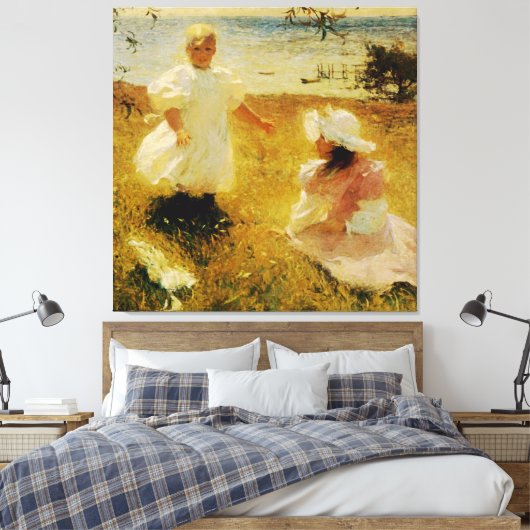 De zussen canvas afdruk (Insitu (Slaapkamer))