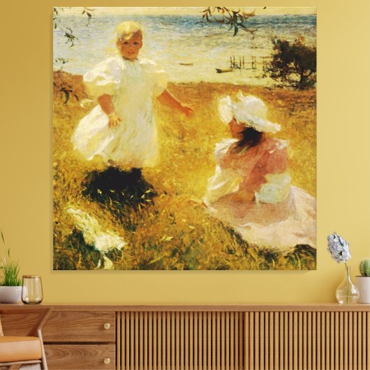 De zussen canvas afdruk (Insitu (Woonkamer))